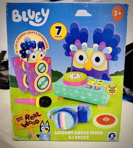 Bluey wooden toy kids decks - dj,